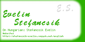 evelin stefancsik business card